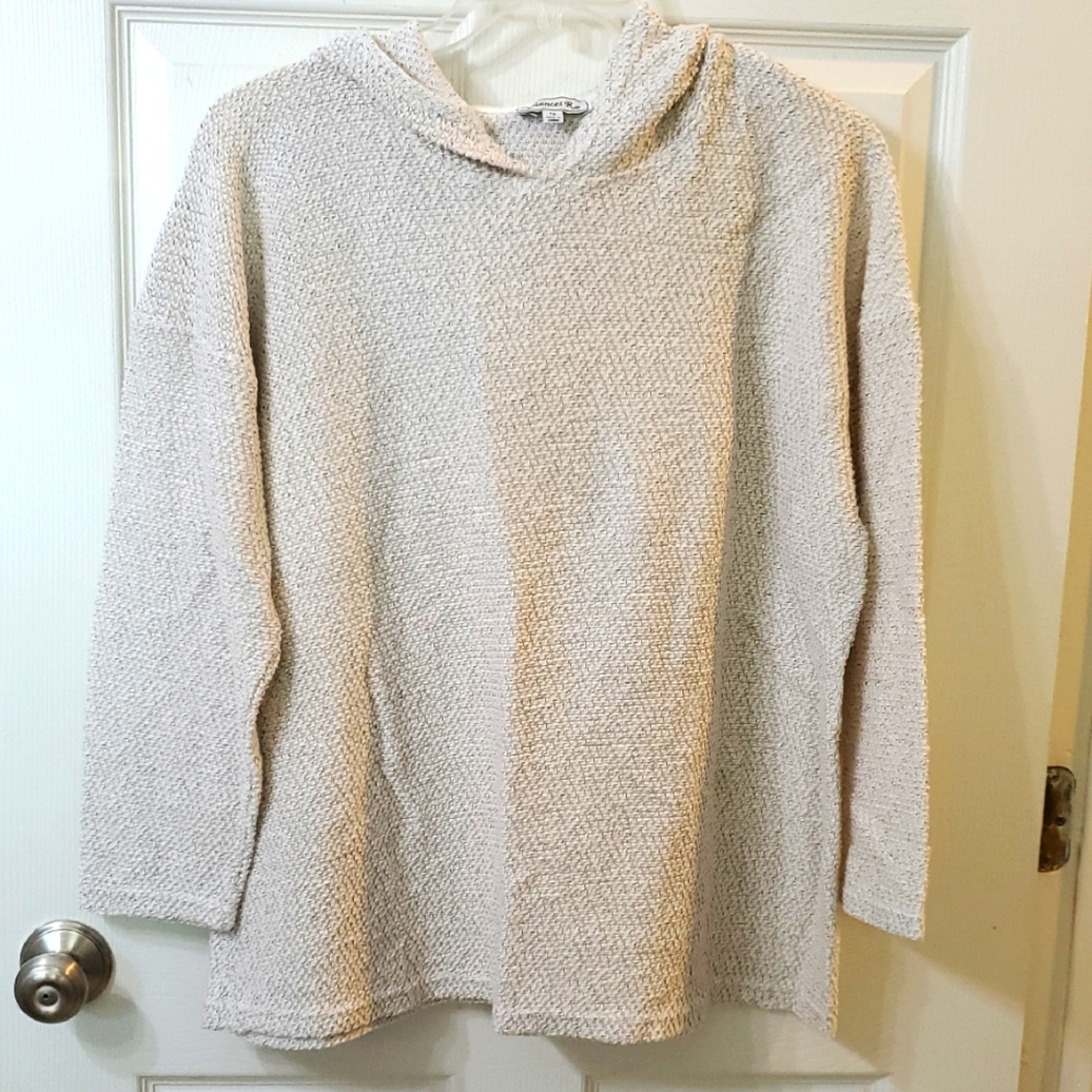 Cozy Cream Hooded Sweater 1x
